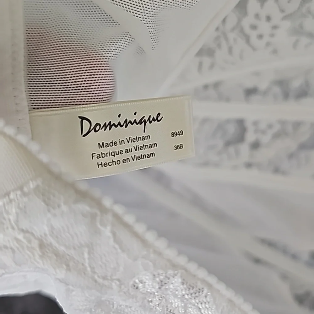 Dominique white Lace Corset Strapless Bra 36b Bridal Like-new - Picture 7 of 9